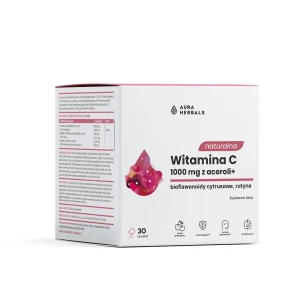 AURA HERBALS Naturligt C-vitamin 1000 mg från acerola