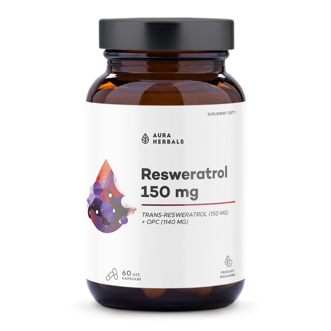 AURA HERBALS Resveratrol 150 mg (60 kapslar) - Viking Supplements