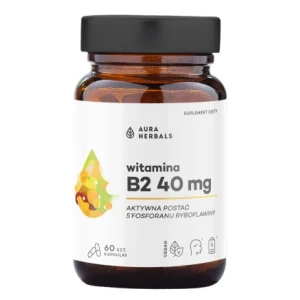 AURA HERBALS Vitamin B2 R-5-P 40 mg riboflavin (60 kapslar) – Viking Supplements
