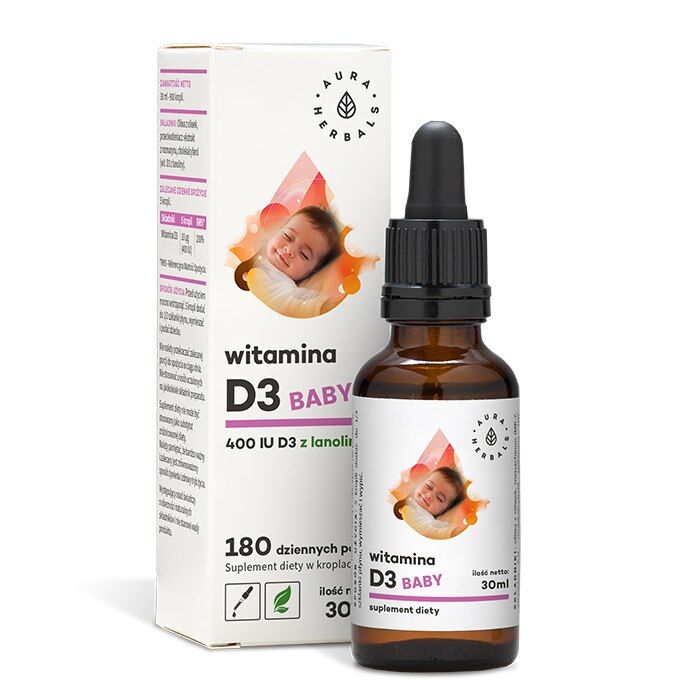 AURA HERBALS Vitamin D3 400 IU Baby (30 ml / 1 fl. oz.) - Viking Supplements