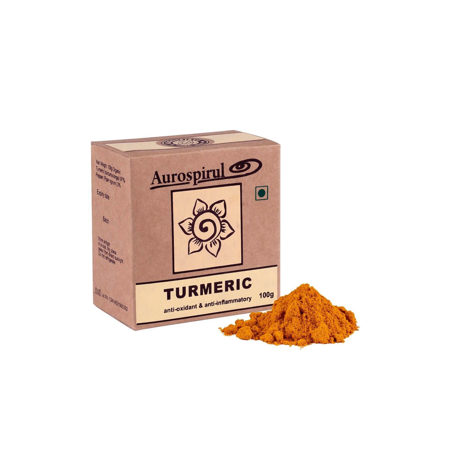 AUROSPIRUL Gurkemeje-pulver (100 g / 3,527 oz.)