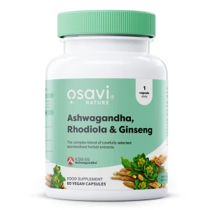 Ashwagandha + rhodiola & ginseng – 60 veganska kapslar – Viking Supplements