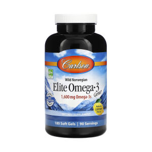 Carlson Labs Elite Omega-3 Gems 1600mg 180 softgels - Viking Supplements
