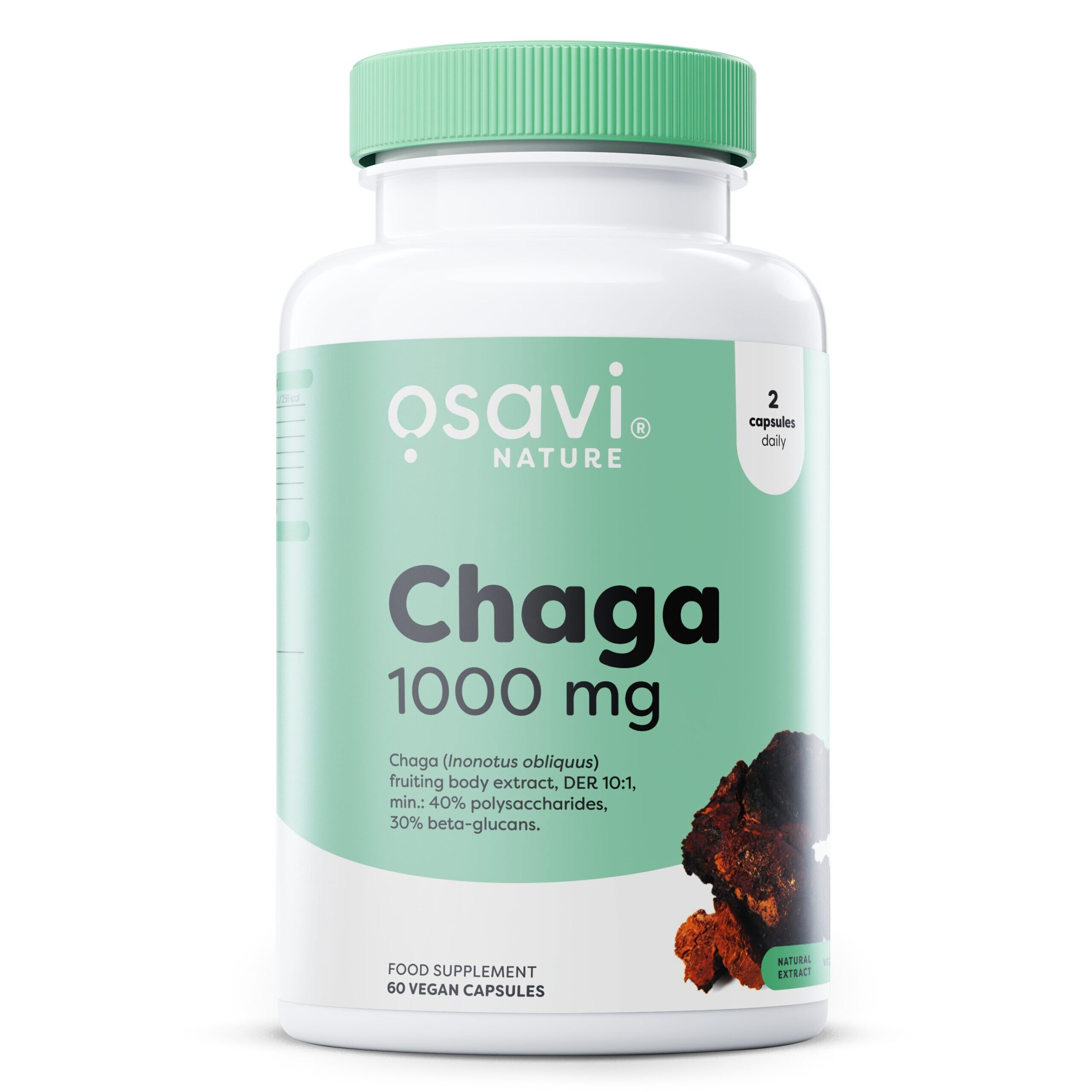 Chaga, 1000 mg 60 veganske kapsler billede