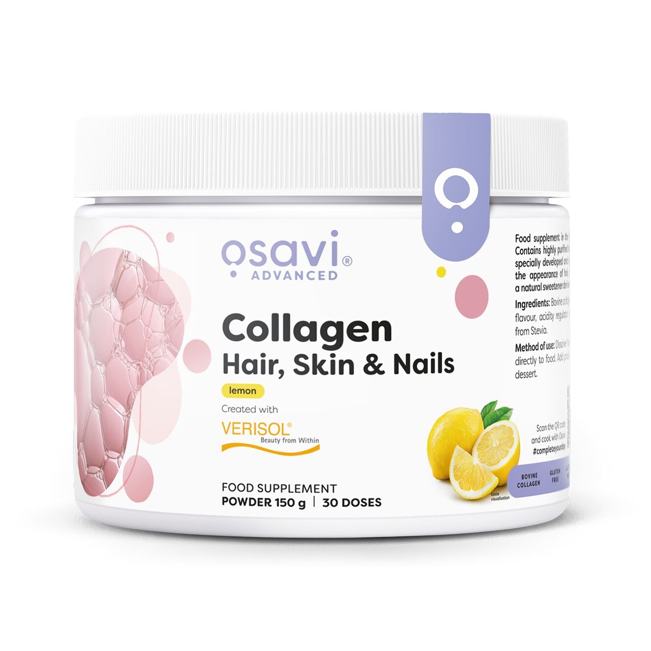 Osavi - Collagen Peptides (Hair Skin & Nails), Lemon - 150g