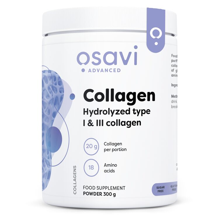 Kollagenpeptider – hydrolyserade typ 1 och 3 – 300 g – Viking Supplements
