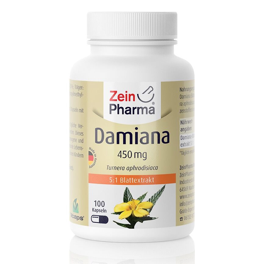 Damiana, 450 mg 100 kapsler billede