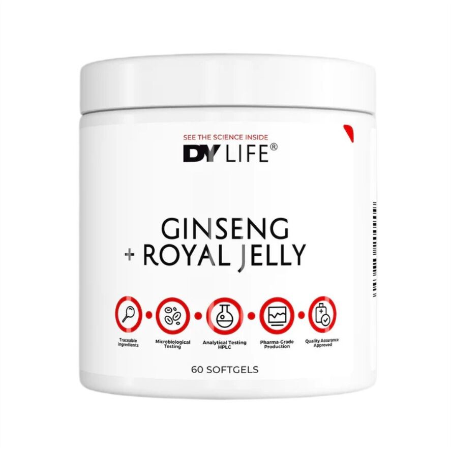 Dorian Yates – DY LIFE Ginseng + drottninggelé – 60 mjuka gelkapslar – Viking Supplements