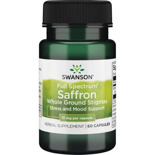 Swanson - Full Spectrum Safran 15 mg - 60 kapsler