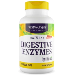 Healthy Origins Matsmältningsenzymer – bredspektrum, 90 kapslar – Viking Supplements