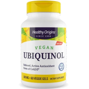 Healthy Origins Vegan Ubiquinol 100 mg, 60 vegetabiliska gelkapslar – Viking Supplements