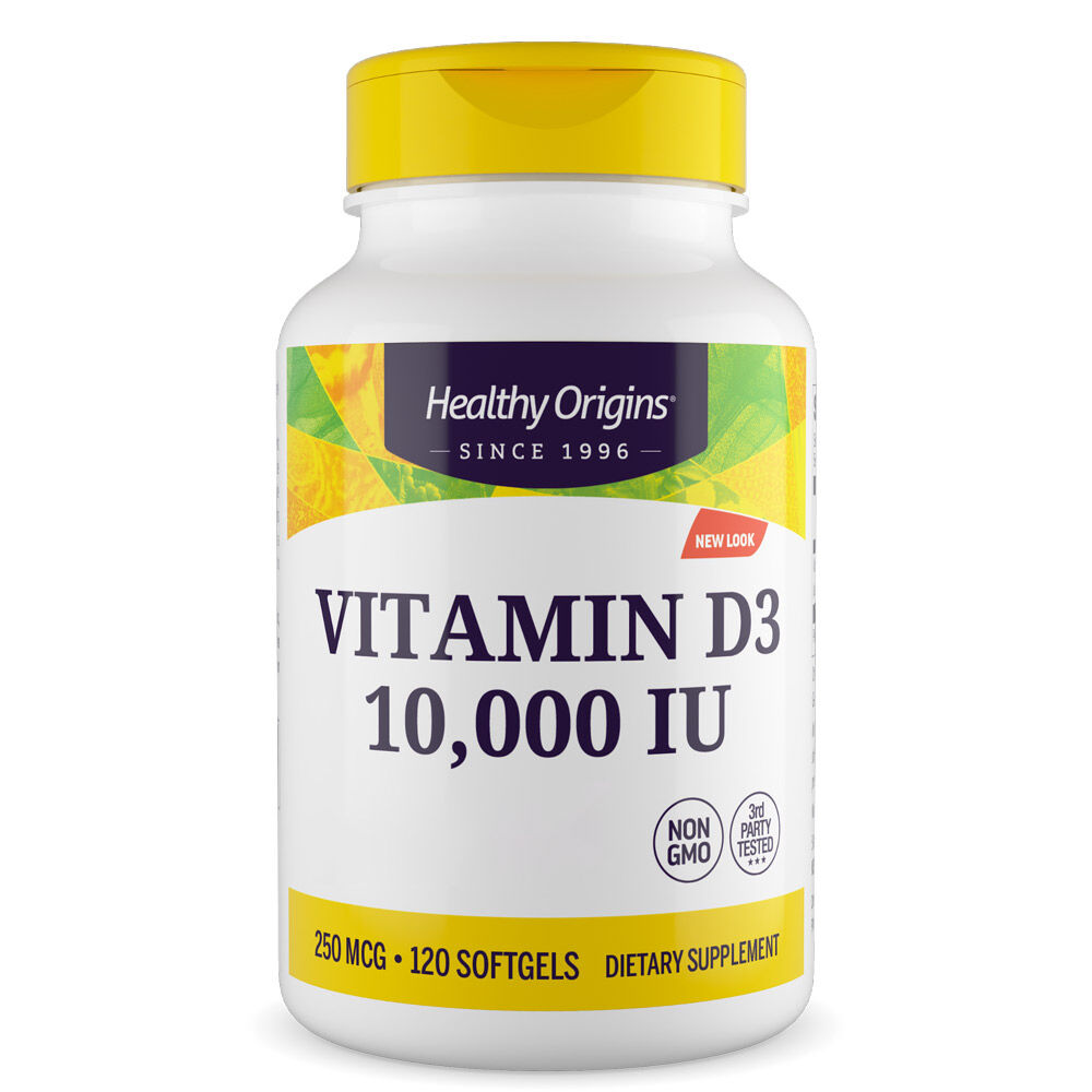 Healthy Origins Vitamin D3 Depot 10 000 IU 120 soft capsules - Viking Supplements