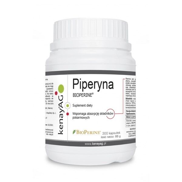 Kenay - Piperine Bioperine Sort Peber Ekstrakt 300 kapsler