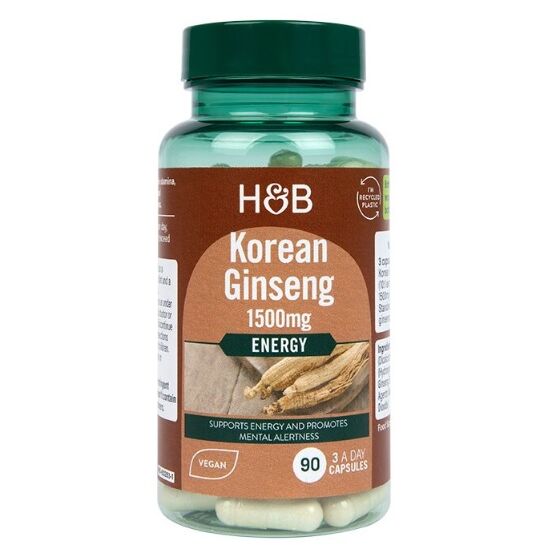 Koreansk ginseng, 1500 mg 90 vcaps billede