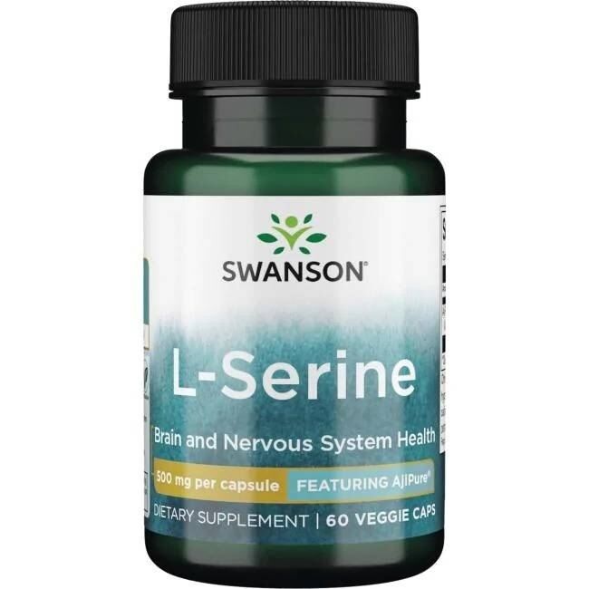 L-serin, 500 mg 60 vcaps billede