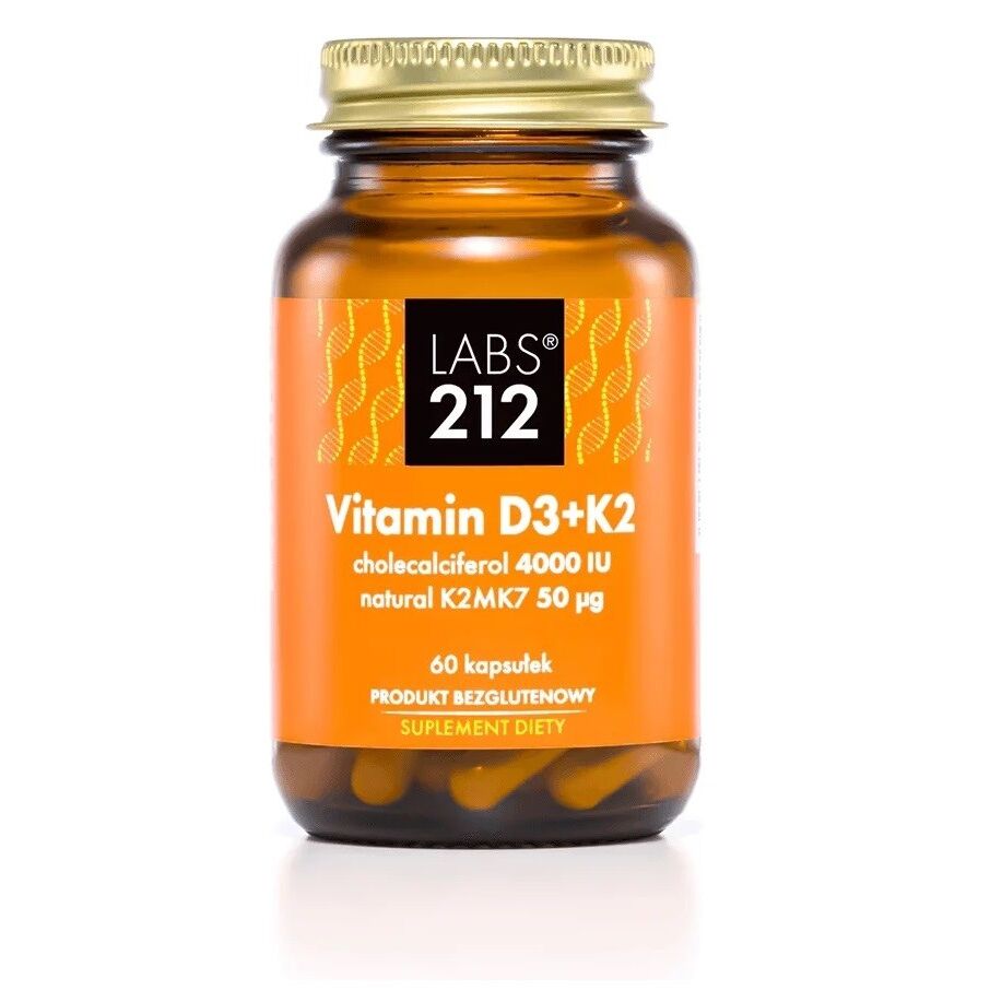 Labs212 - Vitamin D3 4000 IU + K2 100 mcg (60 kapsler)