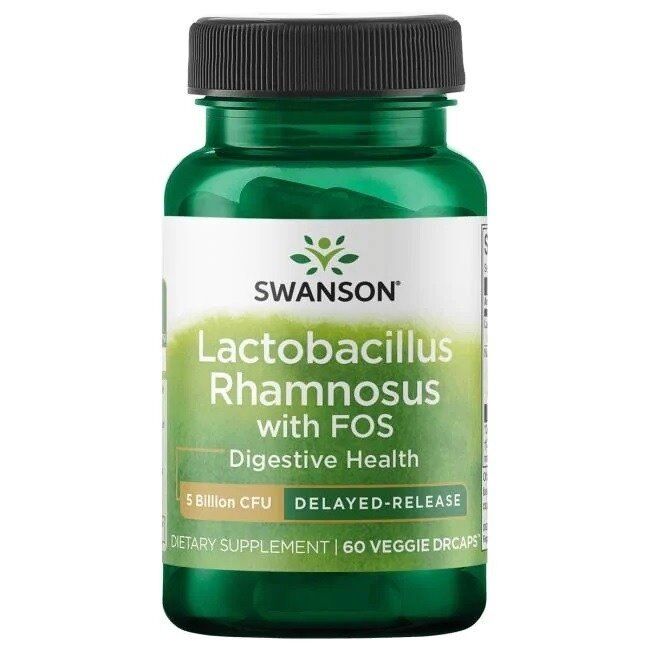 Swanson - Lactobacillus Rhamnosus with FOS, 5 Billion CFU - 60 vcaps