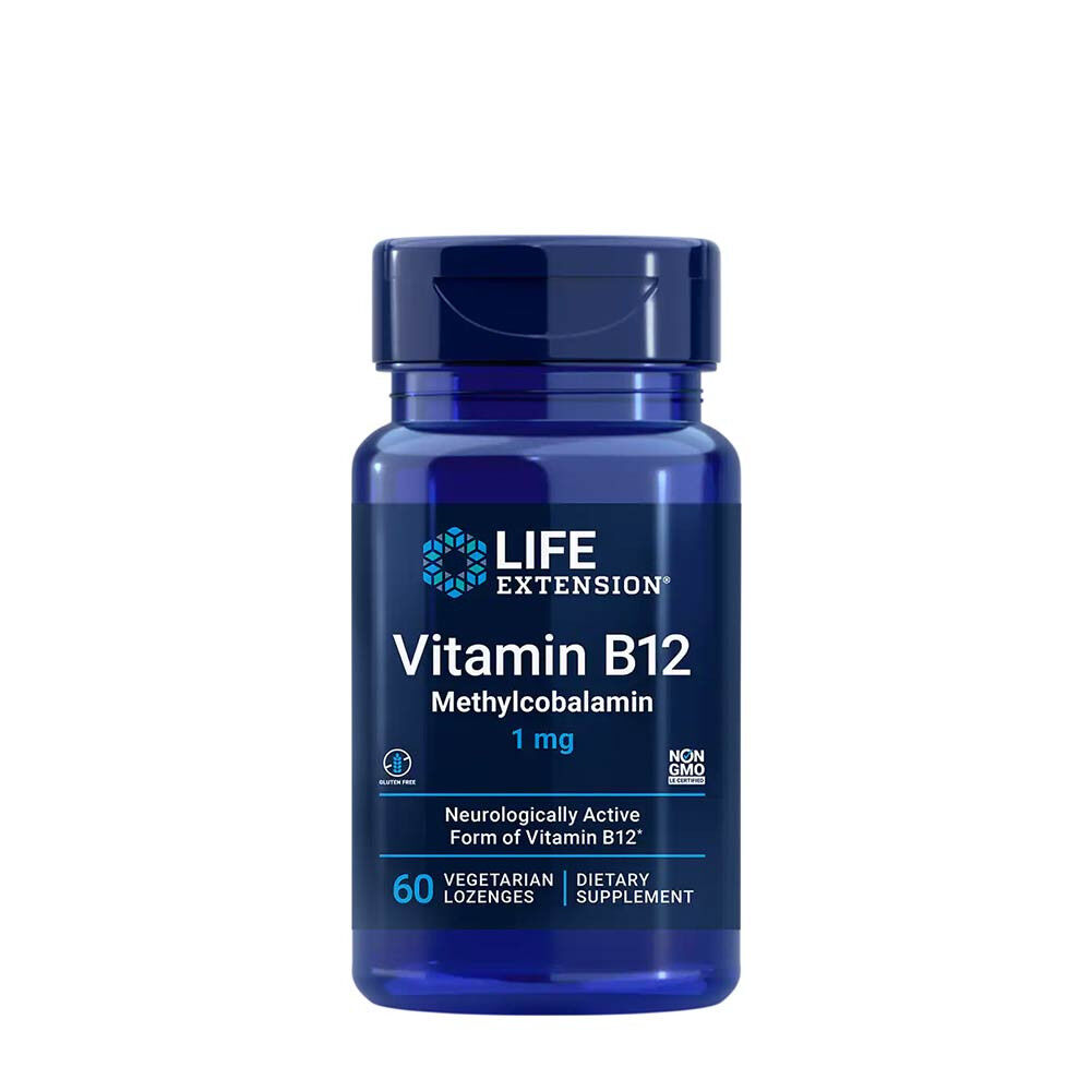 Life Extension Vitamin B12 (methylcobalamin) 1 mg (60 pastiller)