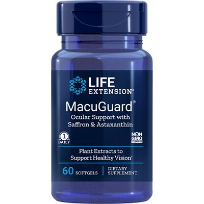 Life Extension - MacuGuard Øjensupport med Safran & Astaxanthin, 60 softgels
