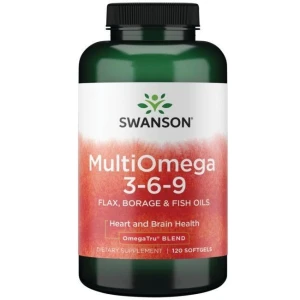 MultiOmega 3-6-9 – Lin-, borage- och fiskolja – 120 mjuka kapslar – Viking Supplements