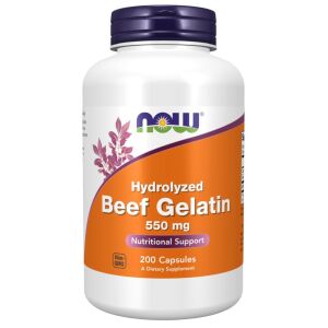 NOW FOODS Nötgelatin 550 mg (200 kapslar) – Viking Supplements