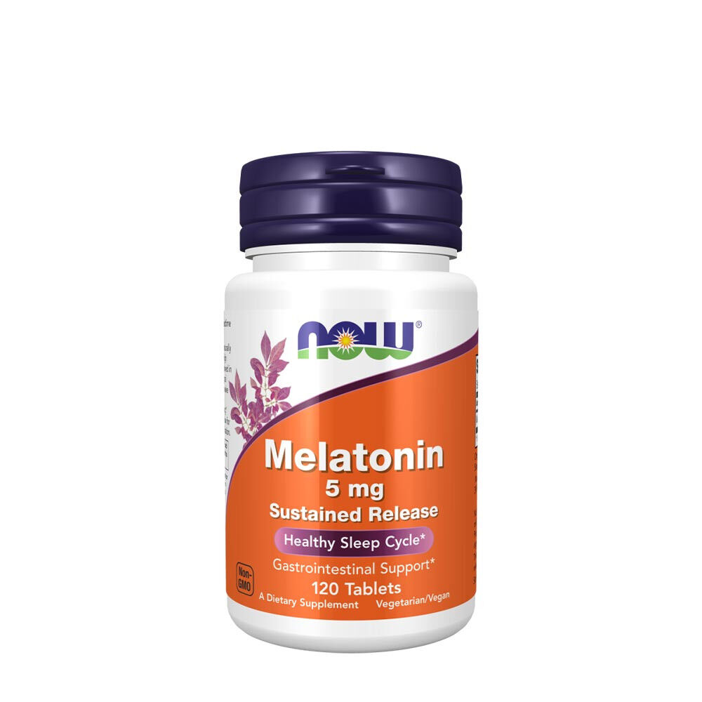 NOW Melatonin 5 mg med fördröjd frisättning (120 tabletter) – Viking Supplements