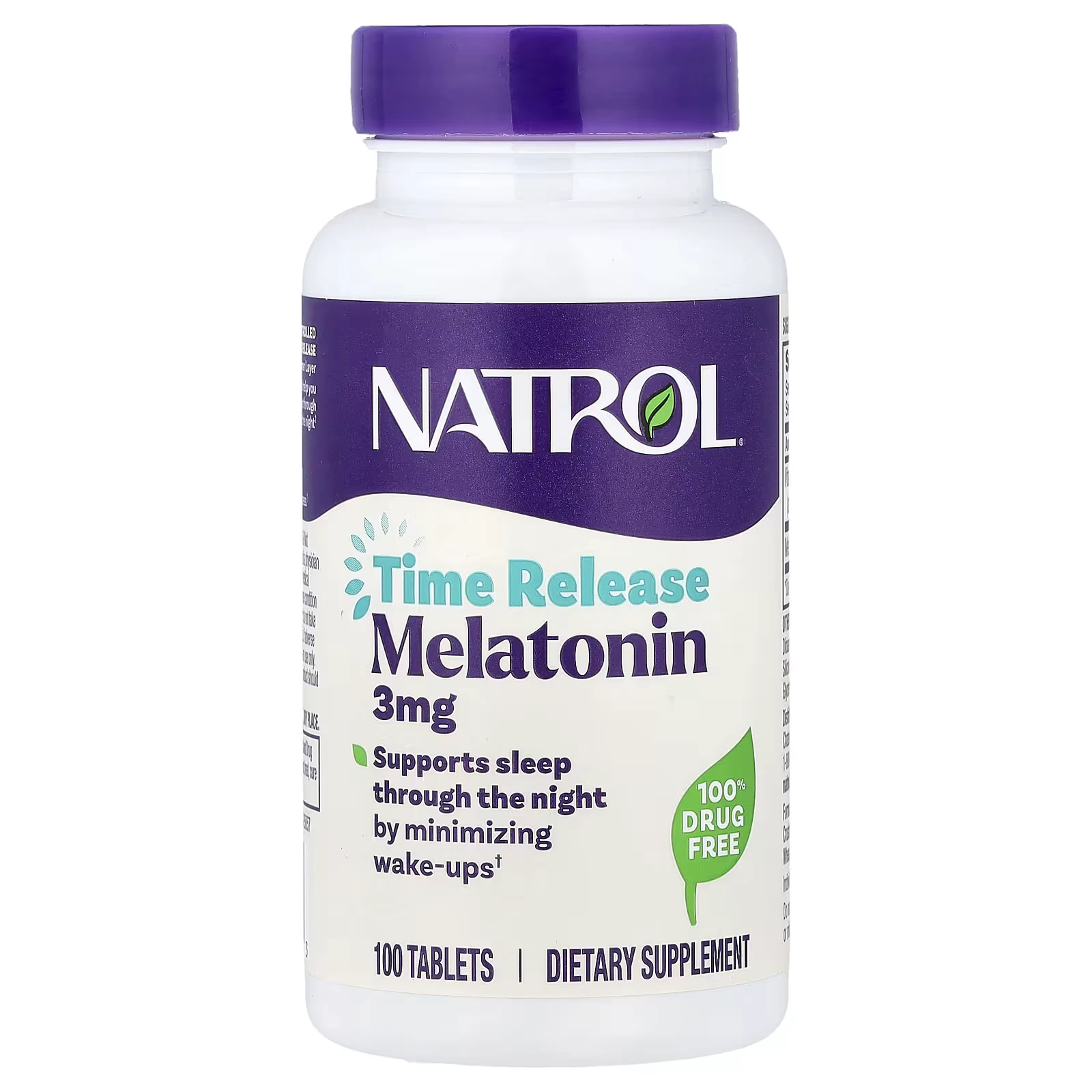 Natrol Melatonin med fördröjd frisättning 3 mg (100 tabletter) - Viking Supplements