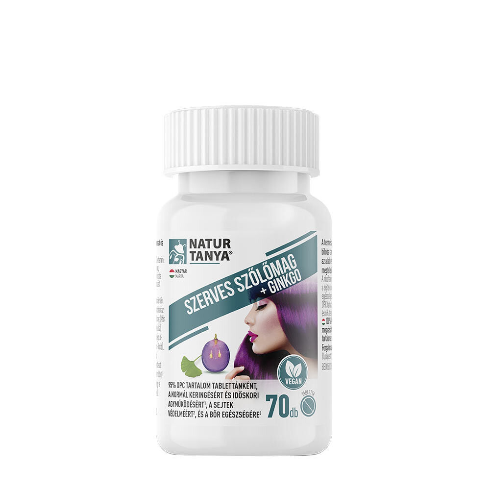 Natur Tanya Ekologiska druvkärnor och ginkgo biloba (70 tabletter) – Viking Supplements