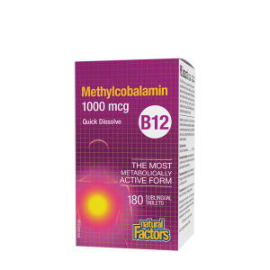 Natural Factors B12 metylkobalamin 1000 mcg (180 tabletter) – Viking Supplements