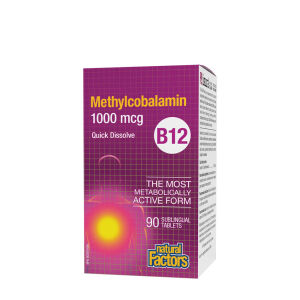 Natural Factors B12 metylkobalamin 1000 mcg (90 tabletter) – Viking Supplements