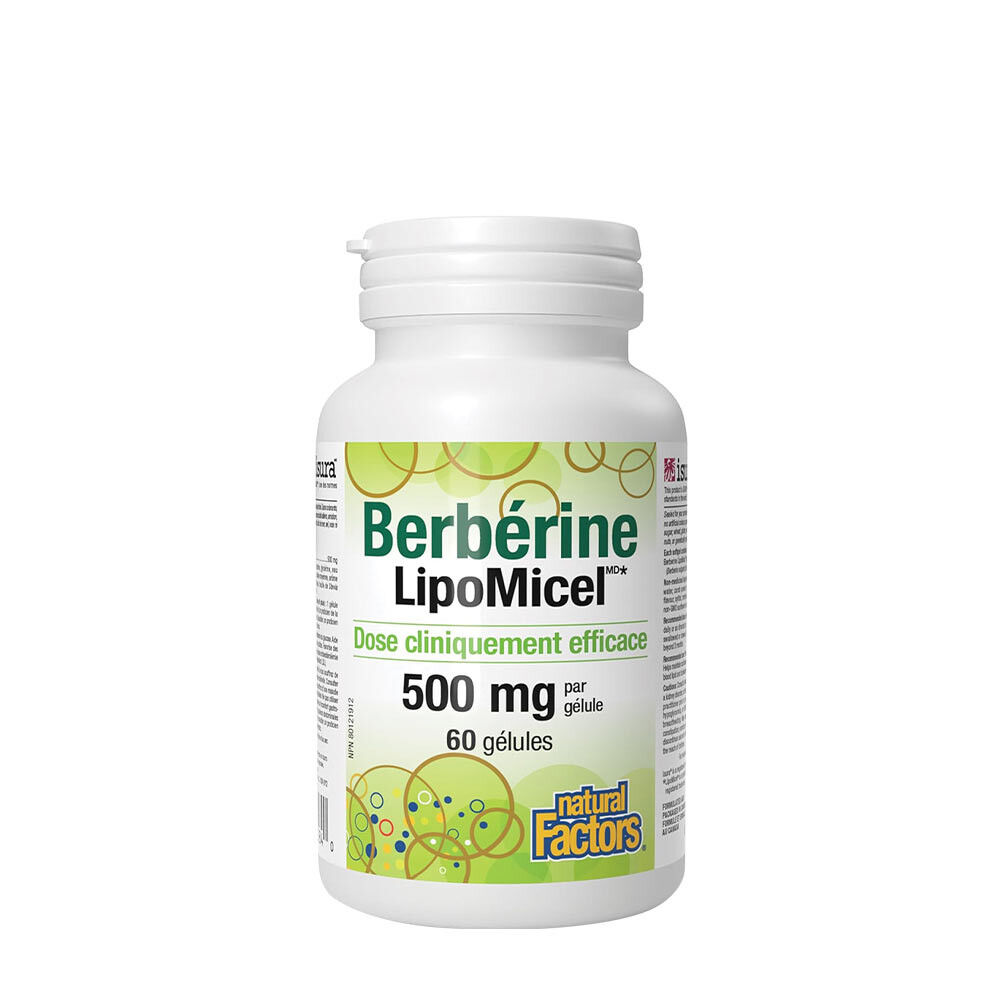 Natural Factors Berberin LipoMicel Matrix (60 bløde kapsler) billede