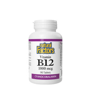 Natural Factors Vitamin B12 1000 mcg (90 tabletter) – Viking Supplements