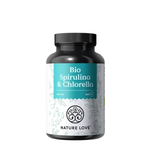 Nature Love Ekologisk Spirulina & Chlorella (360 tabletter) – Viking Supplements