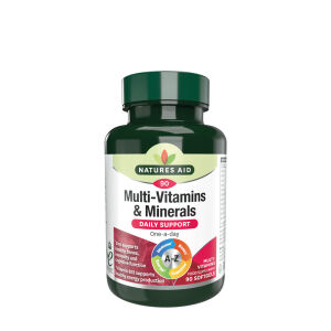 Natures Aid Multivitaminer och mineraler (med järn) (90 mjuka kapslar) – Viking Supplements