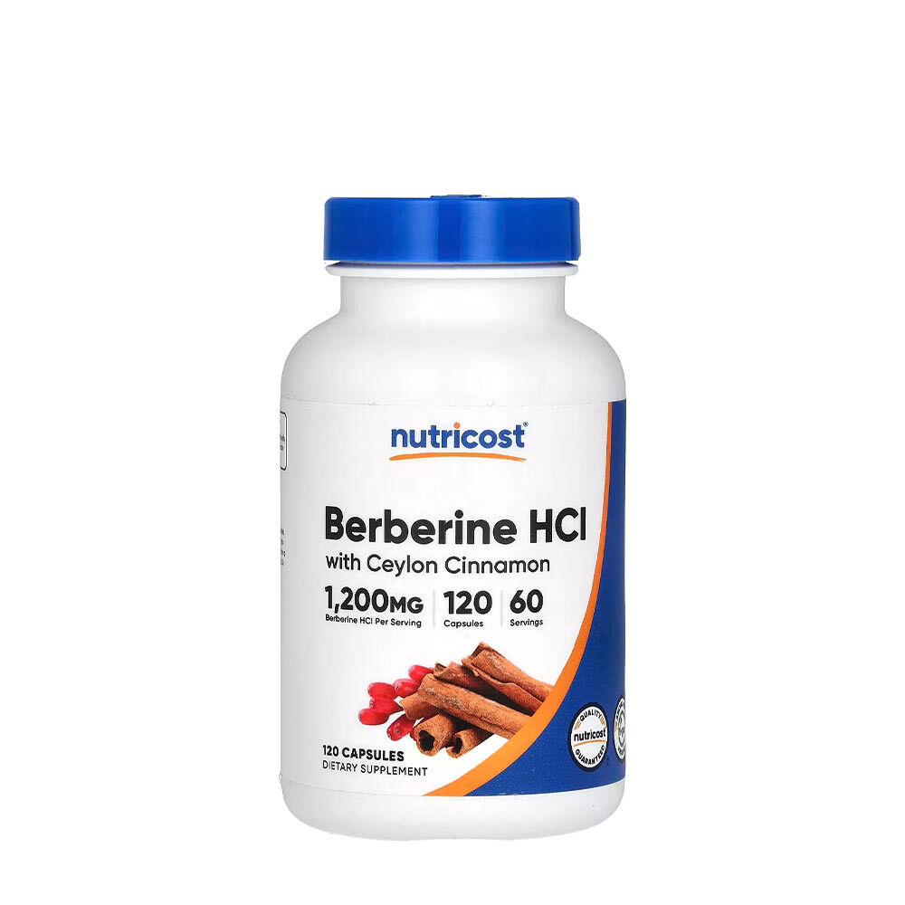 Nutricost Berberin-HCl med ceylonesisk kanel (120 kapslar) – Viking Supplements
