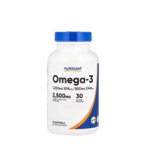 Nutricost Omega-3 2500 mg (90 mjuka kapslar) – Viking Supplements