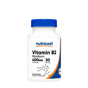 Nutricost Vitamin B2 Riboflavin 400 mg (30 kapslar) – Viking Supplements