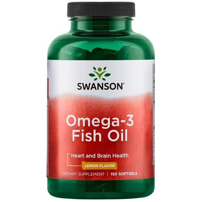 Swanson - Omega-3 Fish Oil, Lemon - 150 softgels