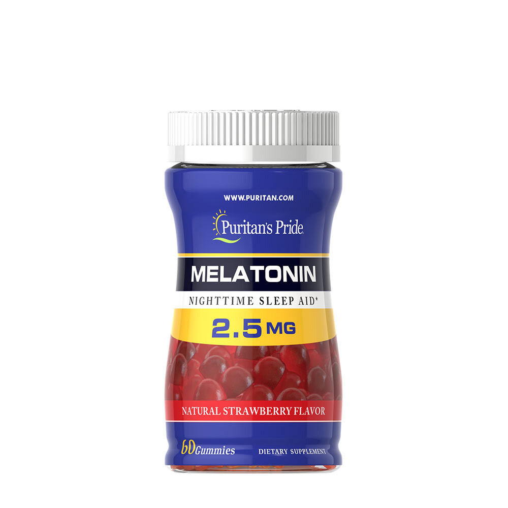 Puritan's Pride Melatonin-gummibonbons 2,5 mg (60 stycken)