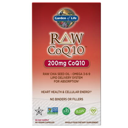 Garden of Life - Raw CoQ10 200 mg, 60 veganske kapsler