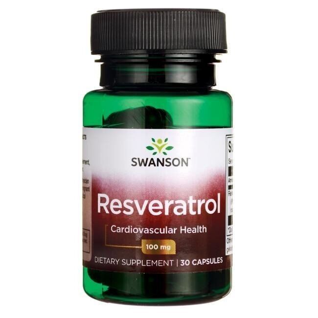 Resveratrol, 100 mg 30 kapsler billede