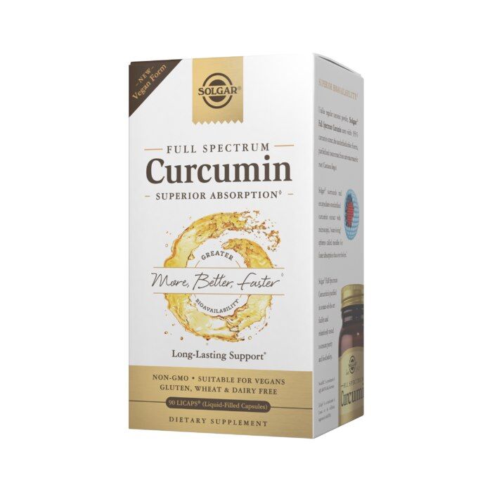 SOLGAR Curcumin Full Spectrum i vegansk form (90 kapsler)