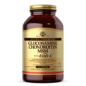 SOLGAR Extra stark glukosamin, kondroitin och MSM med Ester-C (180 tabletter) – Viking Supplements