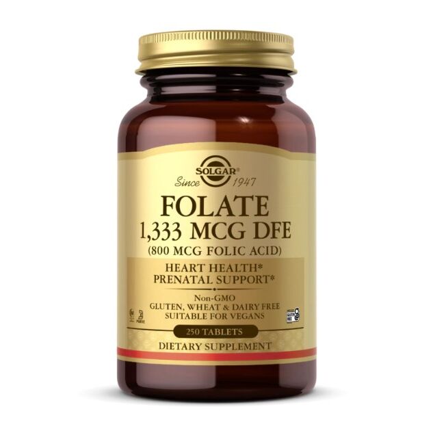 Solgar - Folate 1333 mcg DFE (800 mcg Folinsyre) 250 tabletter
