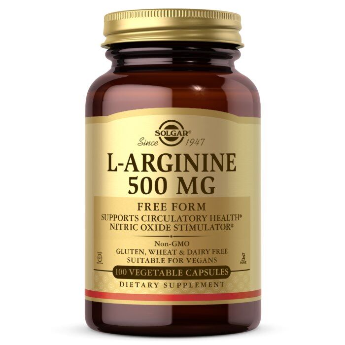 Solgar - L-Arginin Free Form 500 mg (100 kapsler)