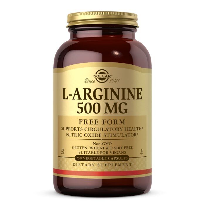 SOLGAR L-arginin i fri form, 500 mg (250 kapsler)