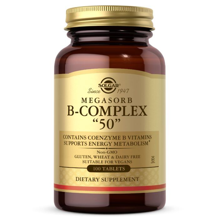 SOLGAR Megasorb B-komplex 50 (100 tabletter) – Viking Supplements