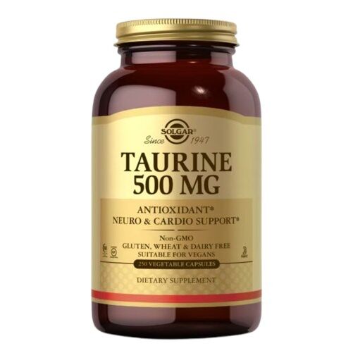SOLGAR Taurin 500 mg (250 vegetabiliska kapslar) – Viking Supplements