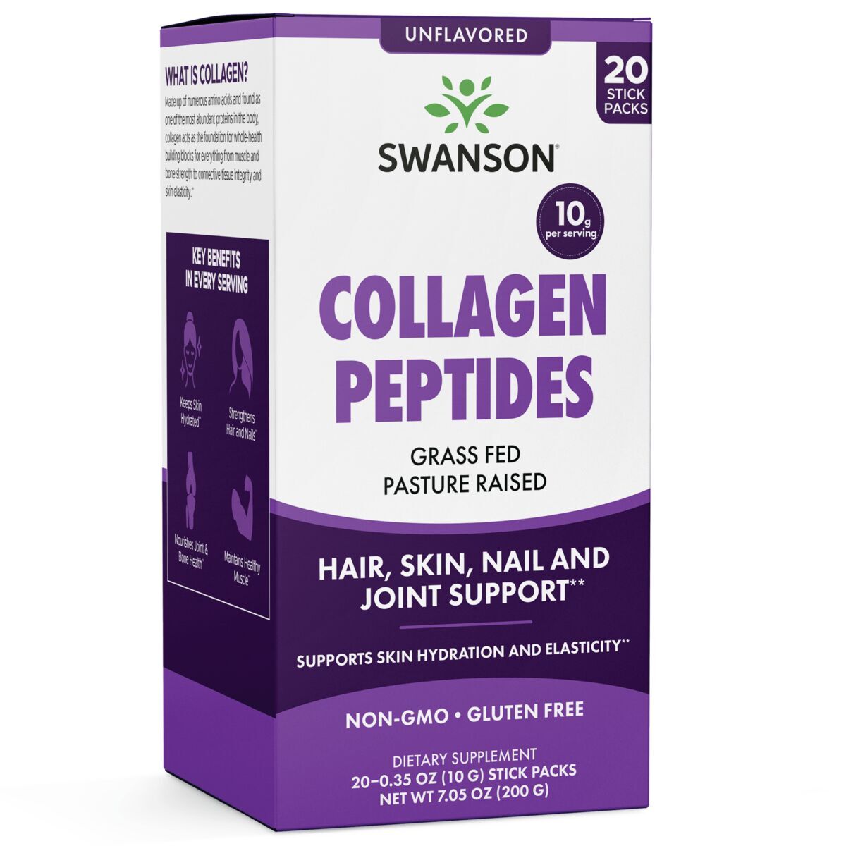 SWANSON Kollagenpeptider – Kollagenpeptider (20 påsar) – Viking Supplements