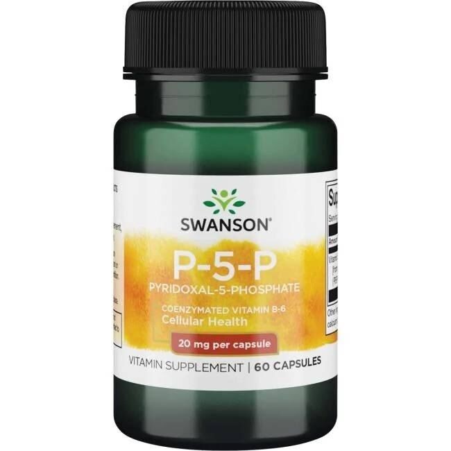 SWANSON Vitamin B-6 20 mg 60 kapslar - Viking Supplements